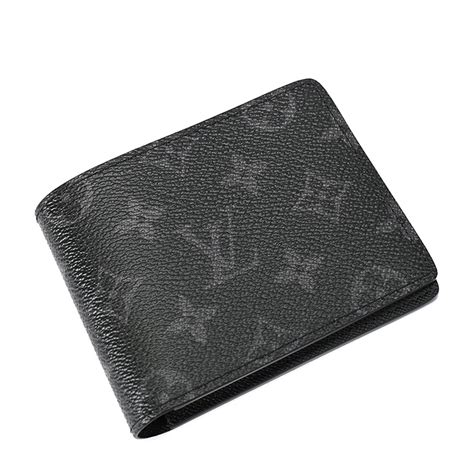 louis vuitton mens wallet black grey